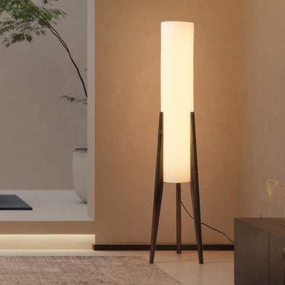Lámpara de Pie de Madera de Nogal Estilo Escandinavo | Tolvia