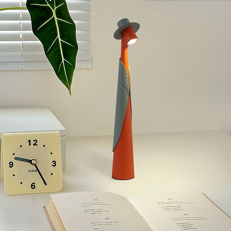 Lámpara de Sombrero LED Recargable Moderna | Luz de Escritorio de Toque Creativo