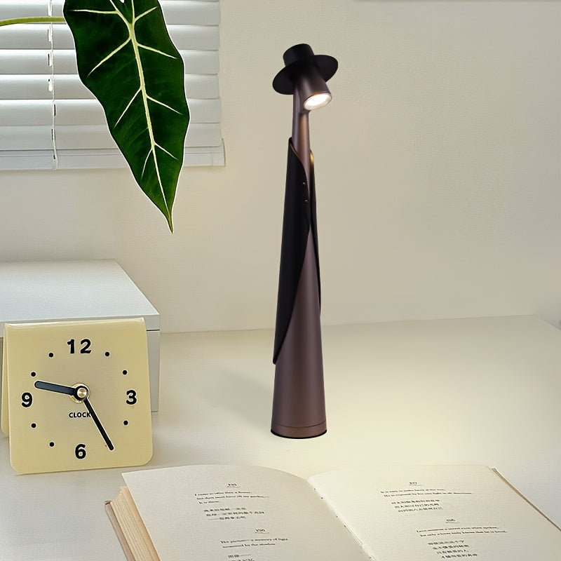 Lámpara de Sombrero LED Recargable Moderna | Luz de Escritorio de Toque Creativo