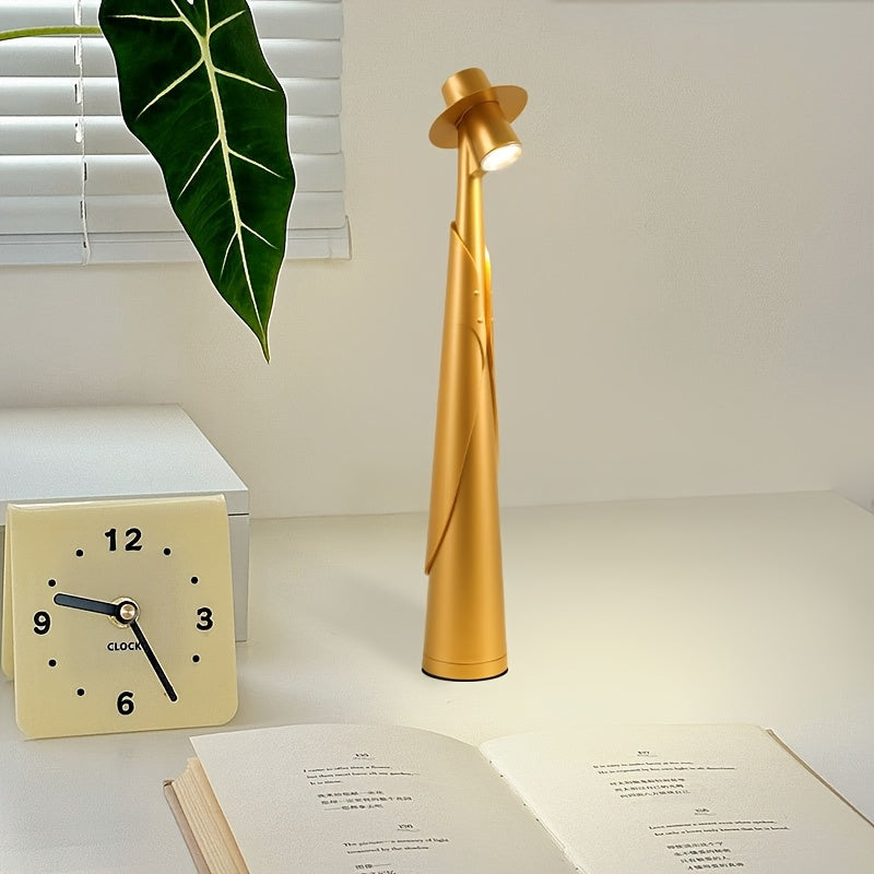 Lámpara de Sombrero LED Recargable Moderna | Luz de Escritorio de Toque Creativo