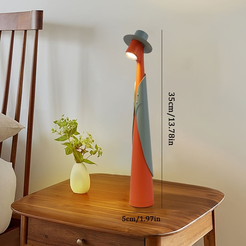 Lámpara de Sombrero LED Recargable Moderna | Luz de Escritorio de Toque Creativo