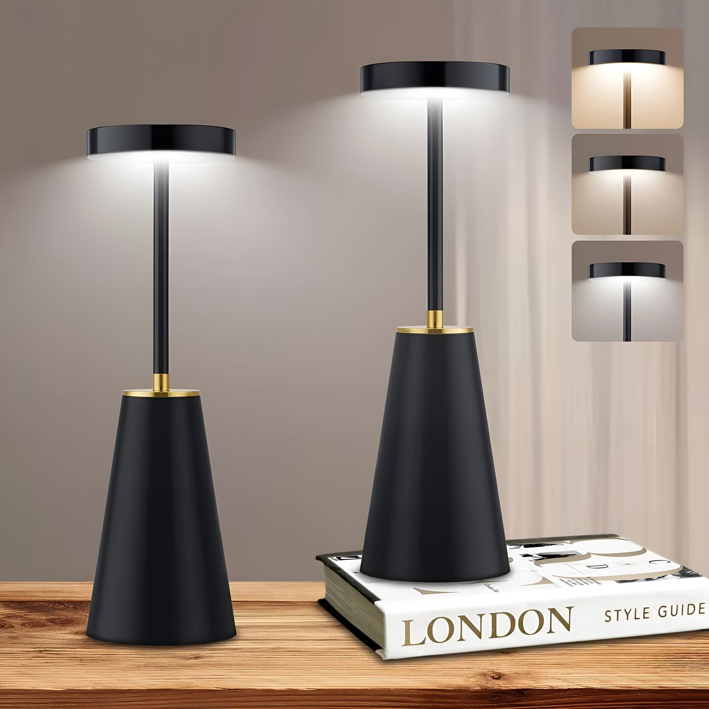 Lámpara Elegante | Lámpara de Mesa Inalámbrica Recargable