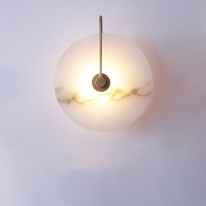 Lámpara LED de lujo con acabado de mármol para interiores elegantes