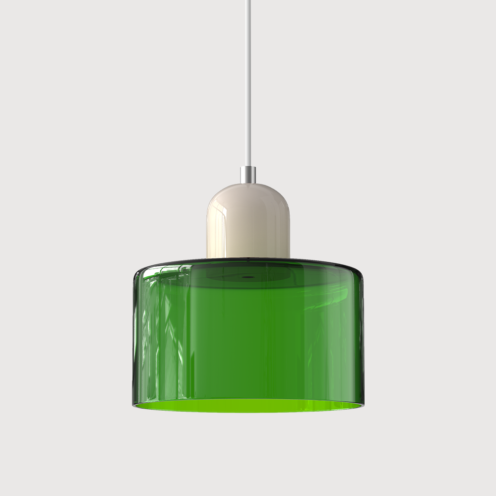 Lámpara Moderna Hecha de Vidrio de Colores con una Forma Geométrica