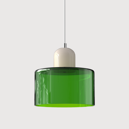 Lámpara Moderna Hecha de Vidrio de Colores con una Forma Geométrica