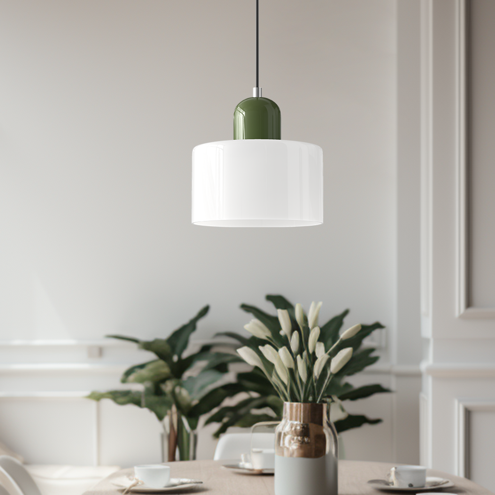 Lámpara Moderna Hecha de Vidrio de Colores con una Forma Geométrica