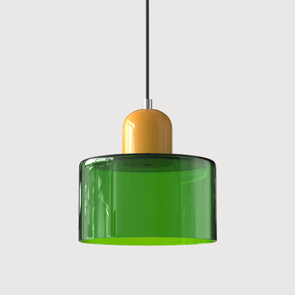 Lámpara Moderna Hecha de Vidrio de Colores con una Forma Geométrica