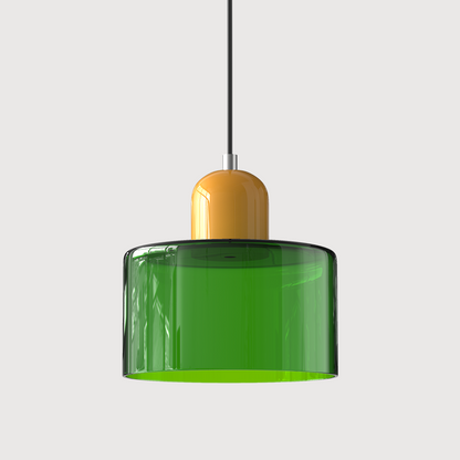 Lámpara Moderna Hecha de Vidrio de Colores con una Forma Geométrica