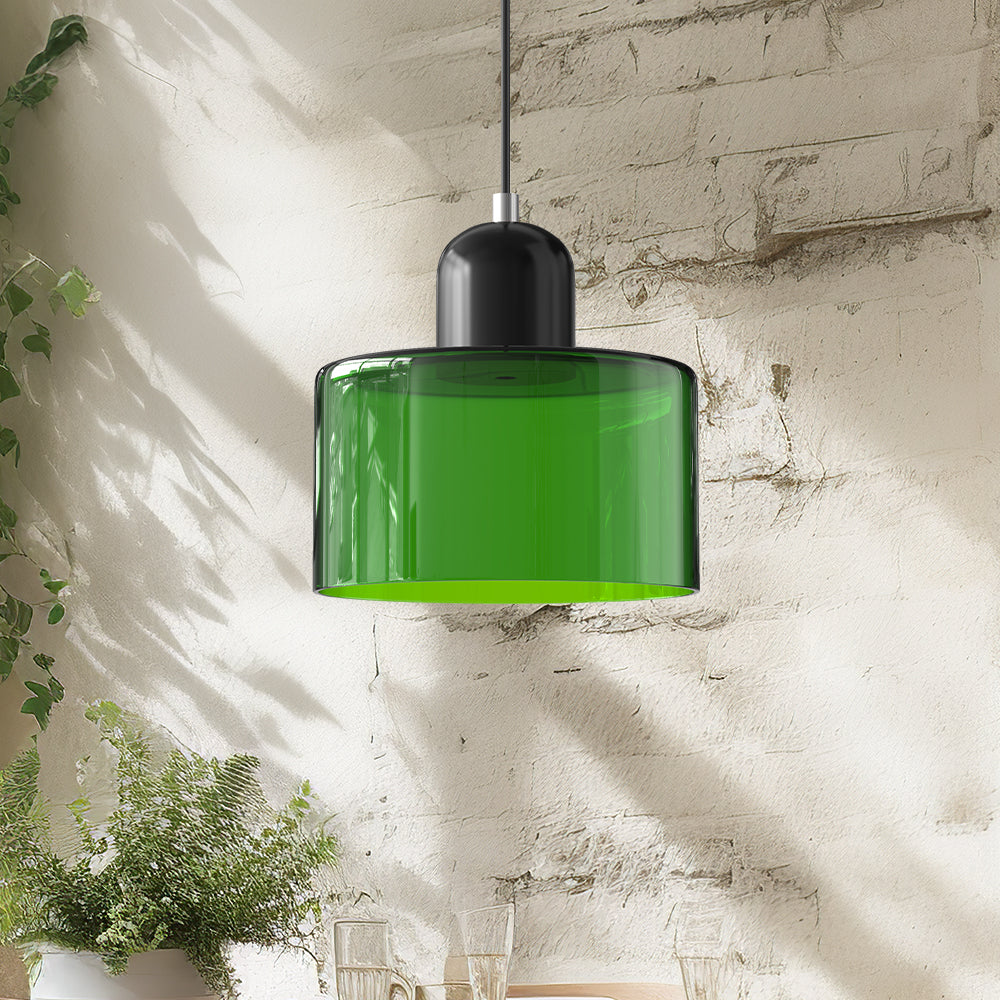 Lámpara Moderna Hecha de Vidrio de Colores con una Forma Geométrica