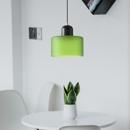 Lámpara Moderna Hecha de Vidrio de Colores con una Forma Geométrica