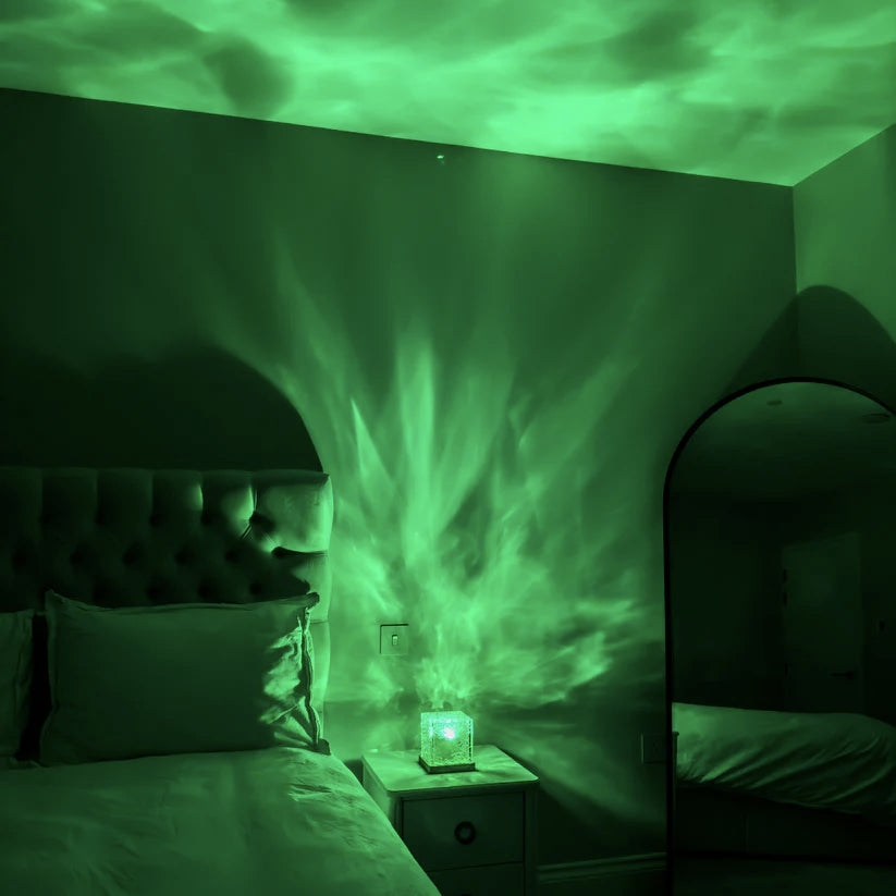Lámpara Relajante LumaZen – Luz Ambiental Calmante, Efecto de Olas y Colores para el Sueño y la Serenidad