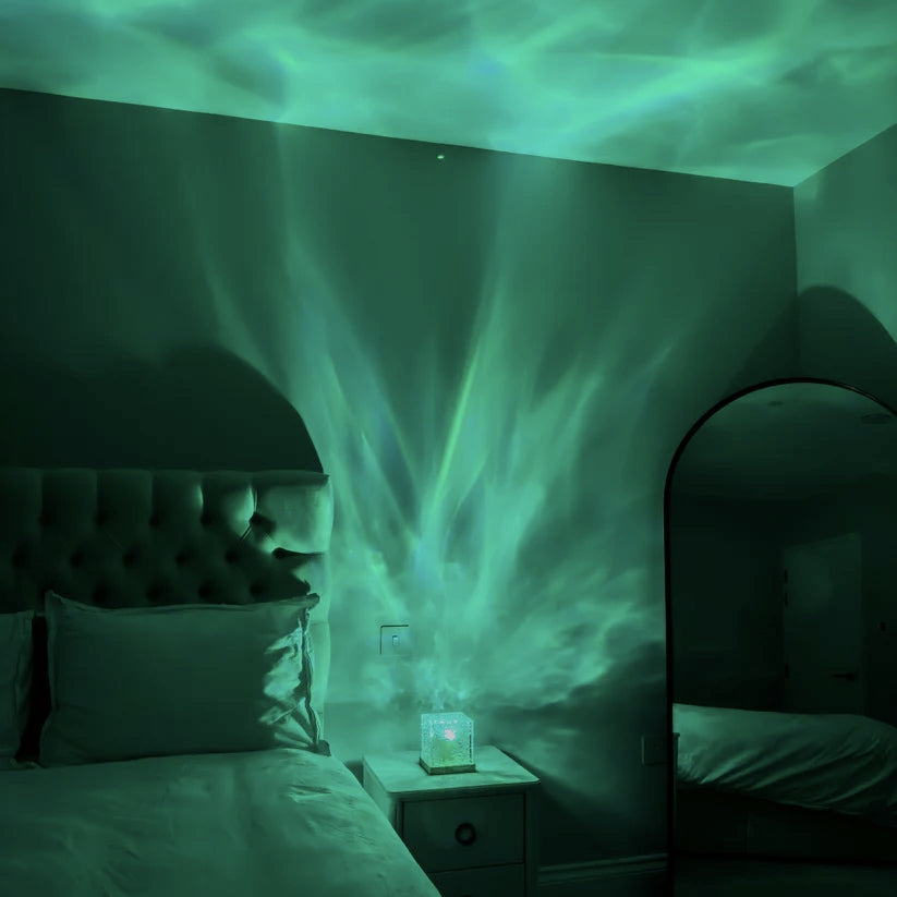 Lámpara Relajante LumaZen – Luz Ambiental Calmante, Efecto de Olas y Colores para el Sueño y la Serenidad