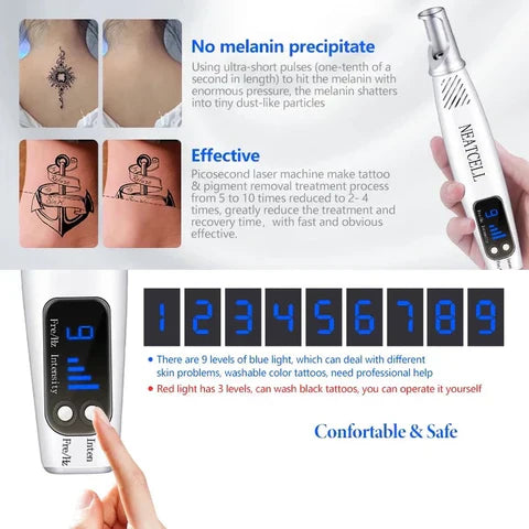 Lápiz Láser LumiDerm para la Eliminación de Tatuajes, Lunares y Pecas