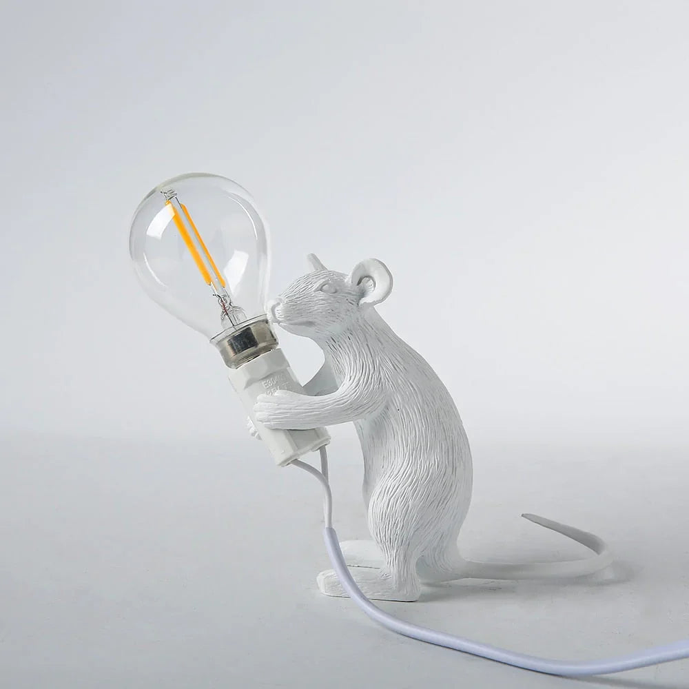 Lámpara de mesa con diseño de ratón adorable