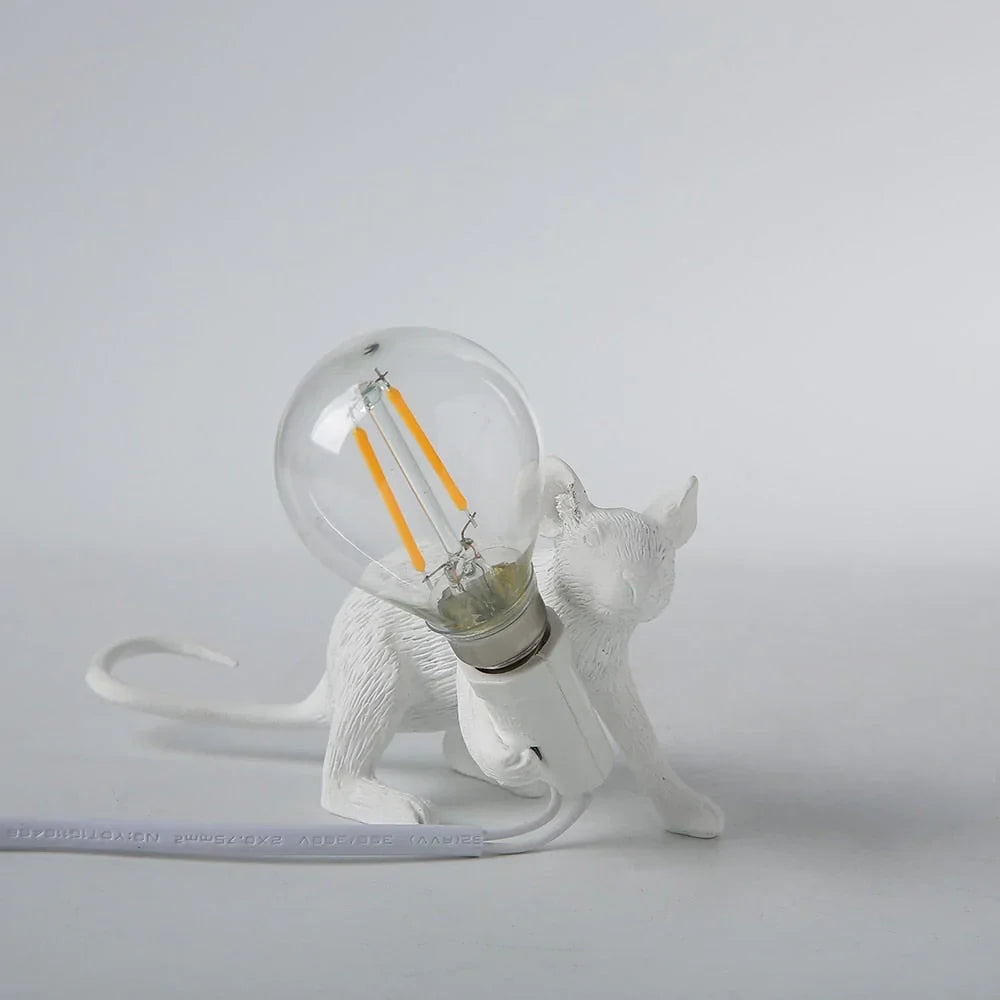 Lámpara de mesa con diseño de ratón adorable
