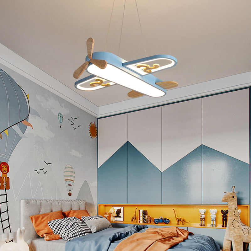 Lámpara de techo LED infantil con diseño de avión