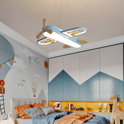 Lámpara de techo LED infantil con diseño de avión