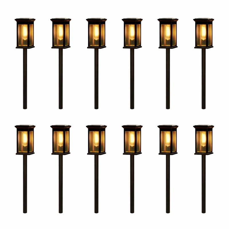 Lámpara farol solar LED de ABS para caminos exteriores