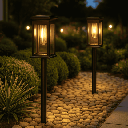 Lámpara farol solar LED de ABS para caminos exteriores