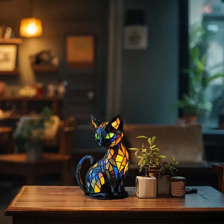 Lámpara luminosa con forma de gato | Regalo de decoración de interiores único y acogedor