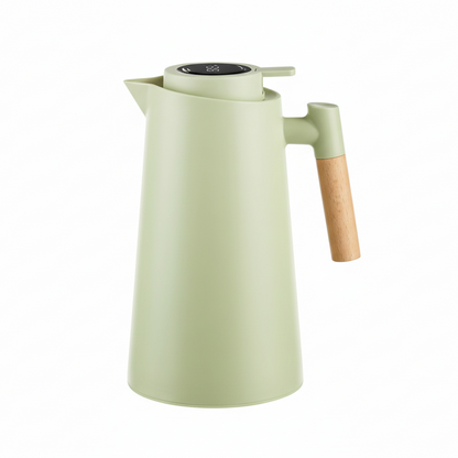 LATTEA THERMO – Termo de doble pared con pantalla de temperatura y mango de madera