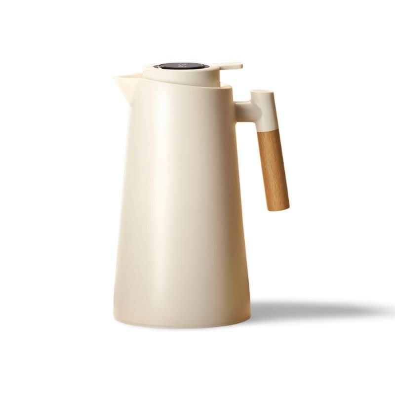 LATTEA THERMO – Termo de doble pared con pantalla de temperatura y mango de madera