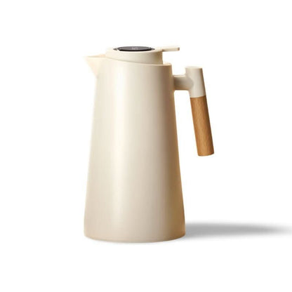 LATTEA THERMO – Termo de doble pared con pantalla de temperatura y mango de madera