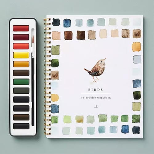 Libro de arte | Cuaderno de acuarela para principiantes | Libro de pintura paso a paso