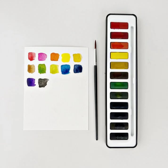 Libro de arte | Cuaderno de acuarela para principiantes | Libro de pintura paso a paso