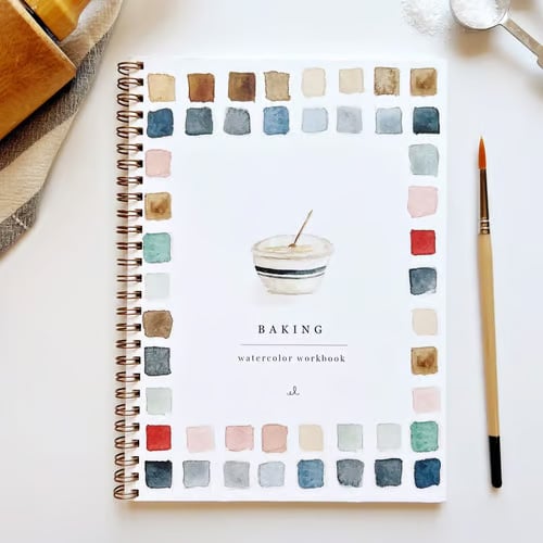 Libro de arte | Cuaderno de acuarela para principiantes | Libro de pintura paso a paso
