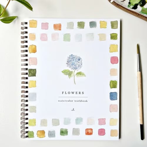 Libro de arte | Cuaderno de acuarela para principiantes | Libro de pintura paso a paso