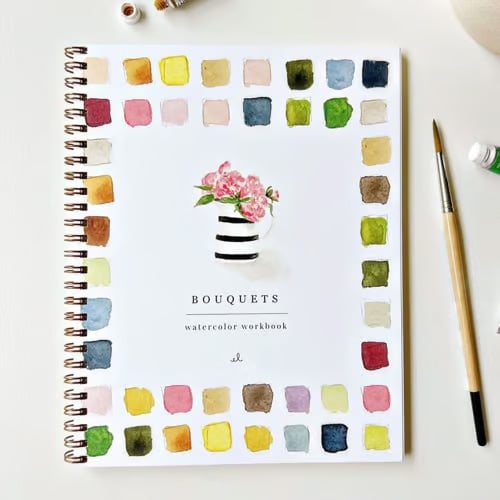 Libro de arte | Cuaderno de acuarela para principiantes | Libro de pintura paso a paso