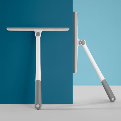 Limpiacristales para ventanas y duchas con hoja de silicona, articulación giratoria y mango ergonómico antideslizante