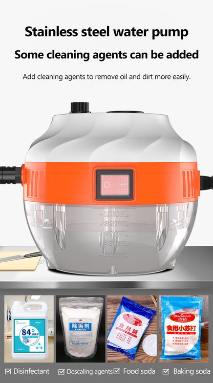 LIMPIADOR A VAPOR DE ALTA PRESIÓN DE 2800W - APARATO DOMÉSTICO PARA COCINA Y COCHE