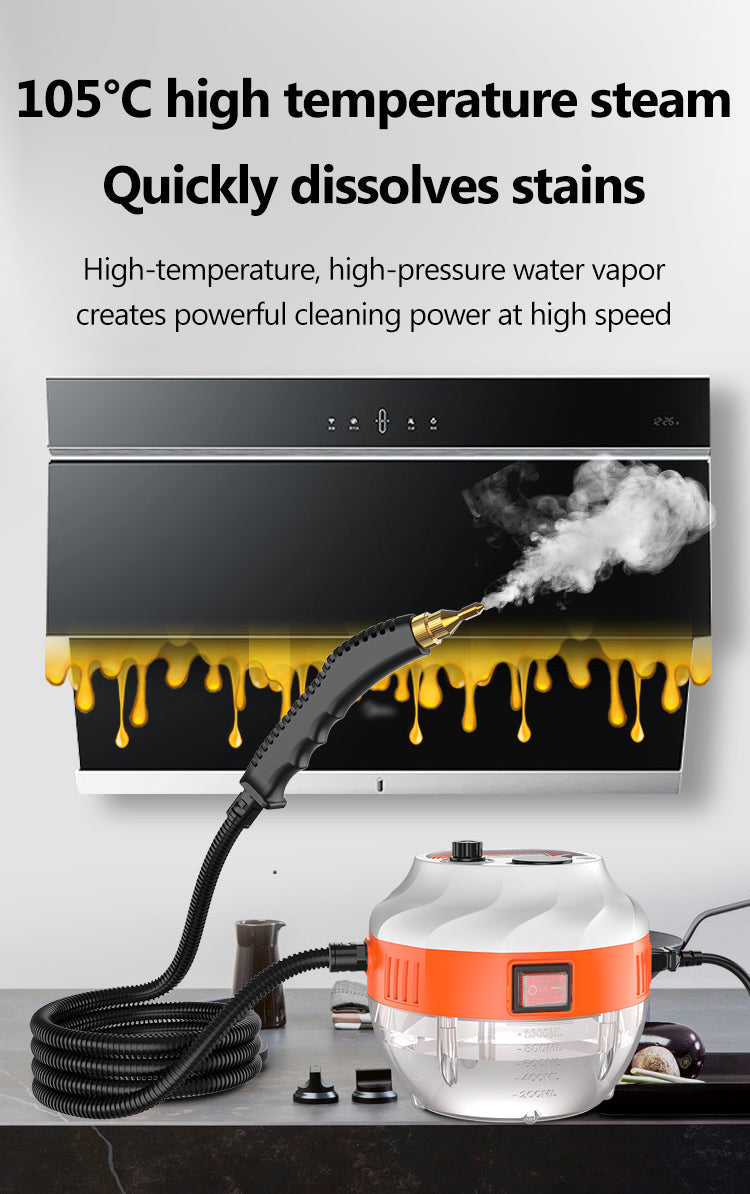 LIMPIADOR A VAPOR DE ALTA PRESIÓN DE 2800W - APARATO DOMÉSTICO PARA COCINA Y COCHE