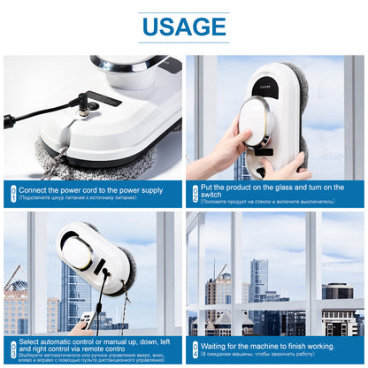 Limpiador de Ventanas Robot CleanBot – Inteligente y Sin Manos con Control Remoto para Ventanas Sin Rayas