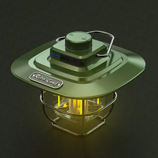 Linterna de Camping LED Recargable Retro - NostalgiaGlow