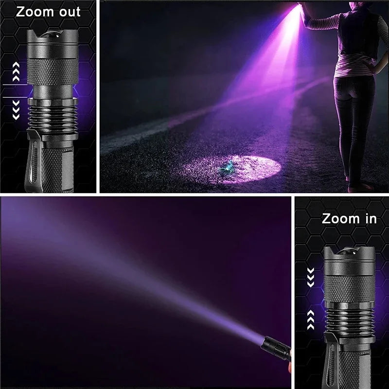 LINterna UV LED - Lámpara de Inspección Ultravioleta para Manchas de Orina de Mascotas y Detección de Manchas