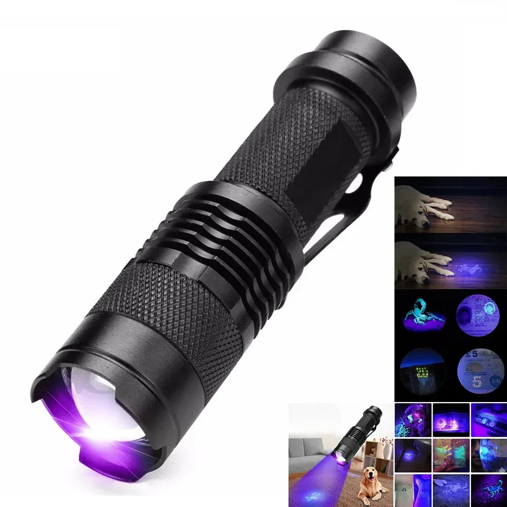 LINterna UV LED - Lámpara de Inspección Ultravioleta para Manchas de Orina de Mascotas y Detección de Manchas