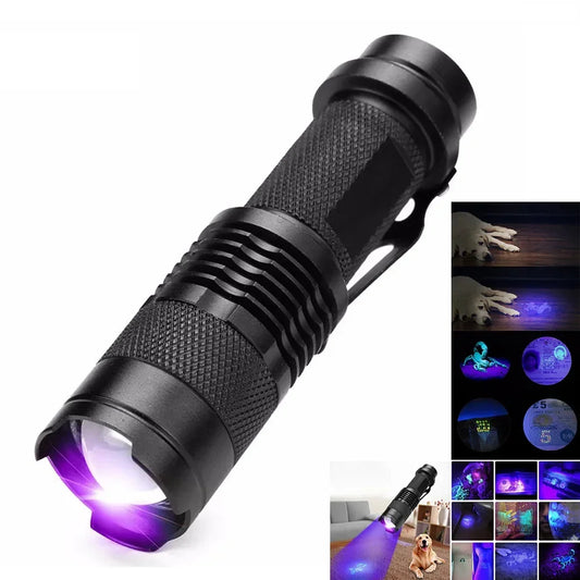 LINterna UV LED - Lámpara de Inspección Ultravioleta para Manchas de Orina de Mascotas y Detección de Manchas