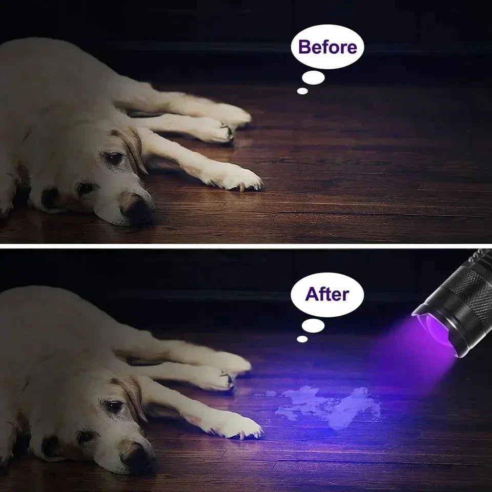 LINterna UV LED - Lámpara de Inspección Ultravioleta para Manchas de Orina de Mascotas y Detección de Manchas