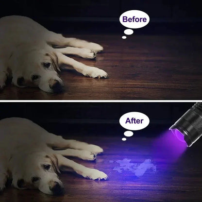 LINterna UV LED - Lámpara de Inspección Ultravioleta para Manchas de Orina de Mascotas y Detección de Manchas