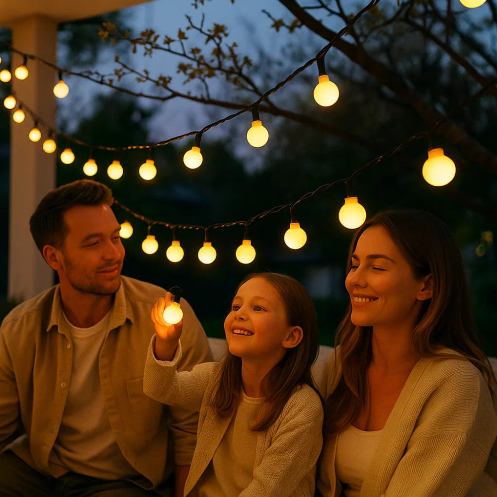 Luces de Jardín LED Solares Impermeables – Iluminación Exterior para Patio y Jardín, 10m con Sensor Automático