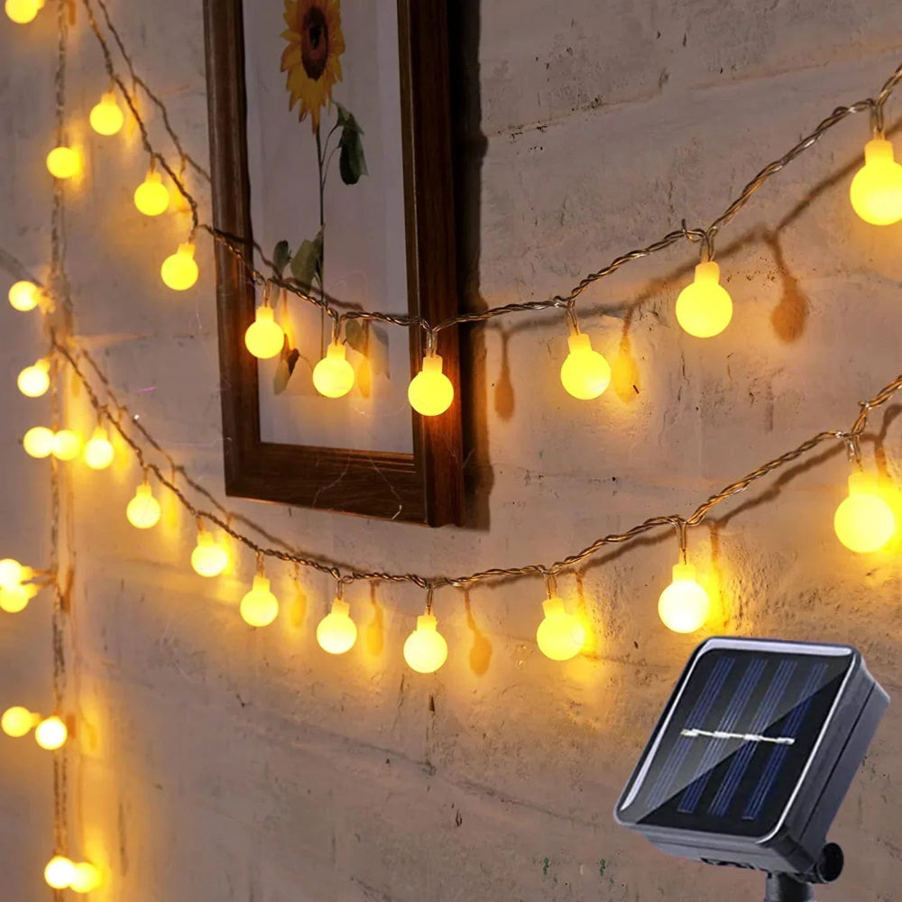 Luces de Jardín LED Solares Impermeables – Iluminación Exterior para Patio y Jardín, 10m con Sensor Automático
