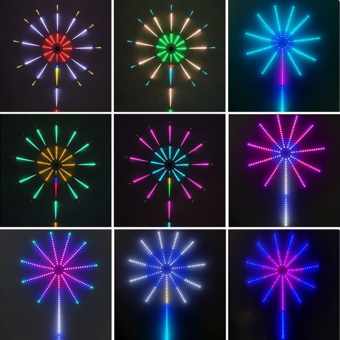 Luces LED de Fuegos Artificiales