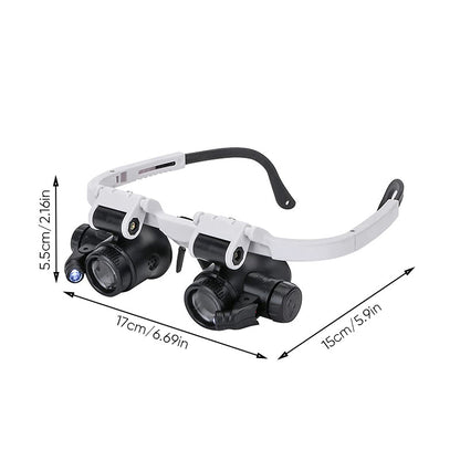 Lupa de diadema con luces LED (8x-23x)