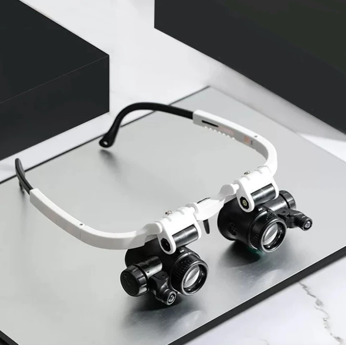 Lupa de Precisión con Iluminación LED Ajustable