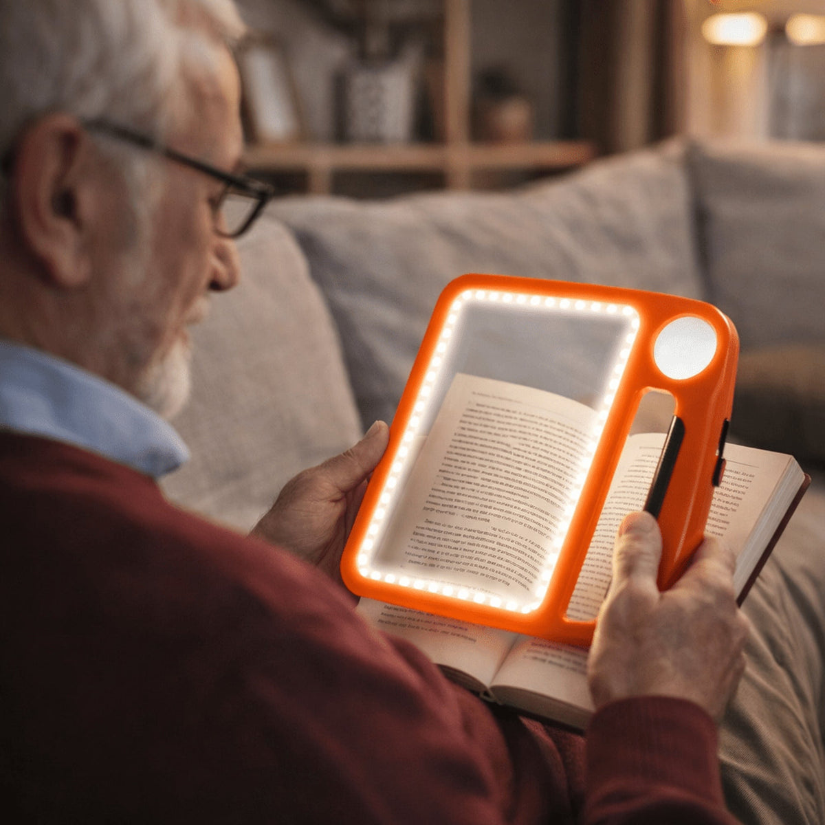 Lupa LED manos libres con doble lente de 5x y 10x, 48 LED y USB