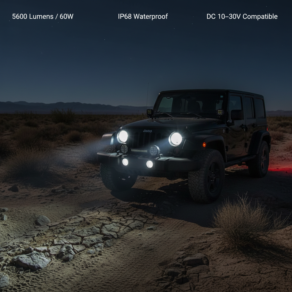 Luz de Conducción LED VierraSol de 7 Pulgadas para Coche y 4x4