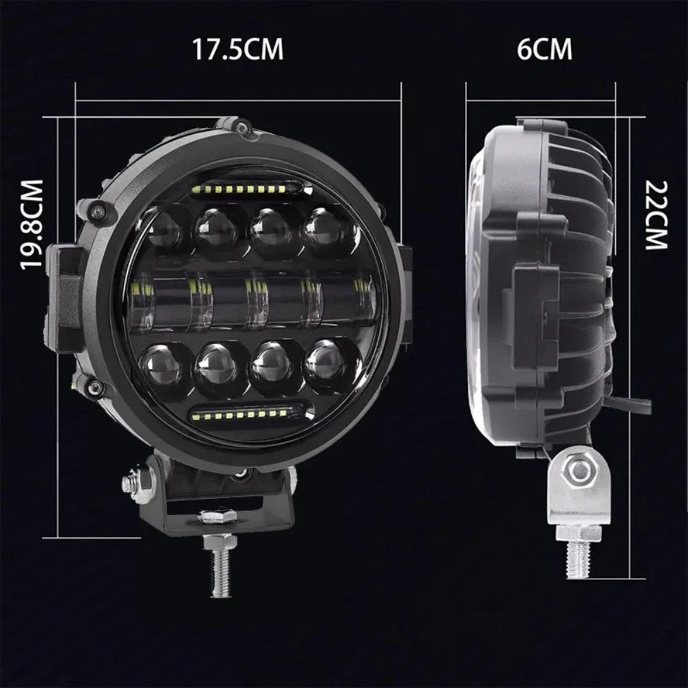 Luz de Conducción LED VierraSol de 7 Pulgadas para Coche y 4x4